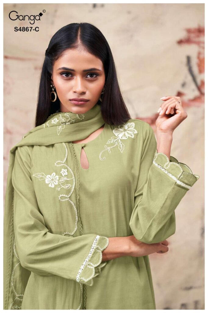 My Fashion Road Ganga Fashion Charika Exclusive Fancy Ladies Dress | S4867  – C