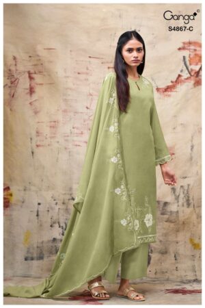 My Fashion Road Ganga Fashion Charika Exclusive Fancy Ladies Dress | S4867  – C