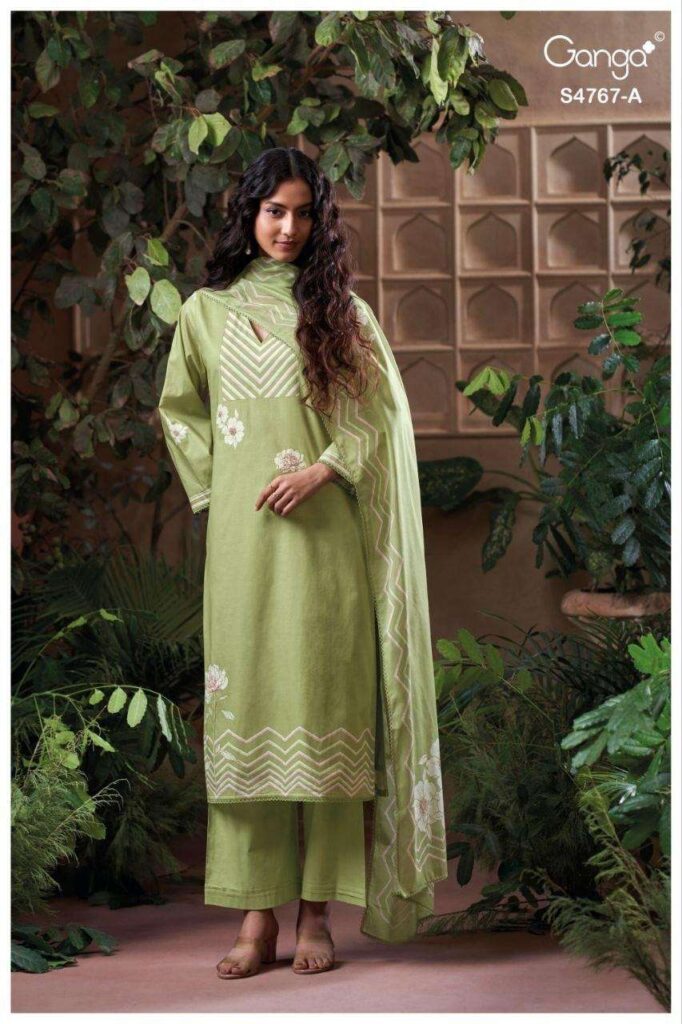 My Fashion Road Ganga Fashion Direlia Fancy Cotton Suit | S4767 – A