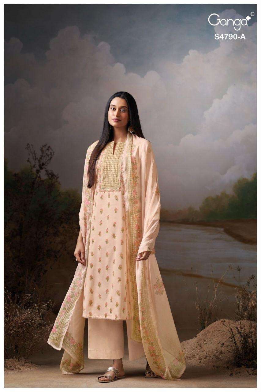 My Fashion Road Ganga Fashion Eshmita Pure Organdy Latest Suit | S4790 – A My Fashion Road Ganga Fashion Eshmita Pure Organdy Latest Suit | S4790 – A