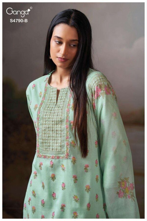 My Fashion Road Ganga Fashion Eshmita Pure Organdy Latest Suit | S4790 – B