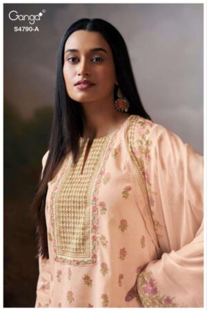 My Fashion Road Ganga Fashion Eshmita Pure Organdy Latest Suit | S4790 – A