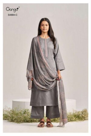 My Fashion Road Ganga Fashion Gaura Pure Cotton Salwar Suit | S4884 – C