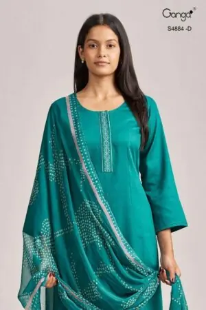 My Fashion Road Ganga Fashion Gaura Pure Cotton Salwar Suit | S4884 – D
