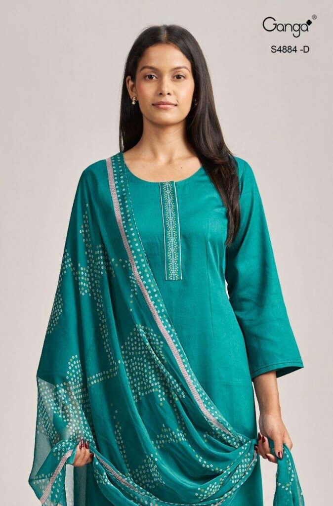 My Fashion Road Ganga Fashion Gaura Pure Cotton Salwar Suit | S4884 – D