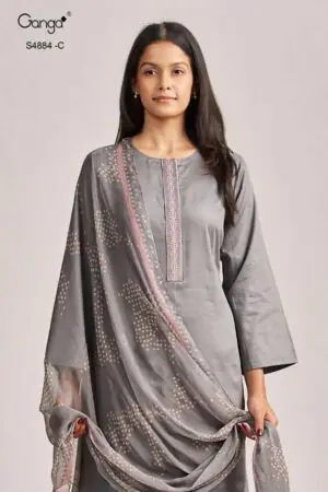 My Fashion Road Ganga Fashion Gaura Pure Cotton Salwar Suit | S4884 – C