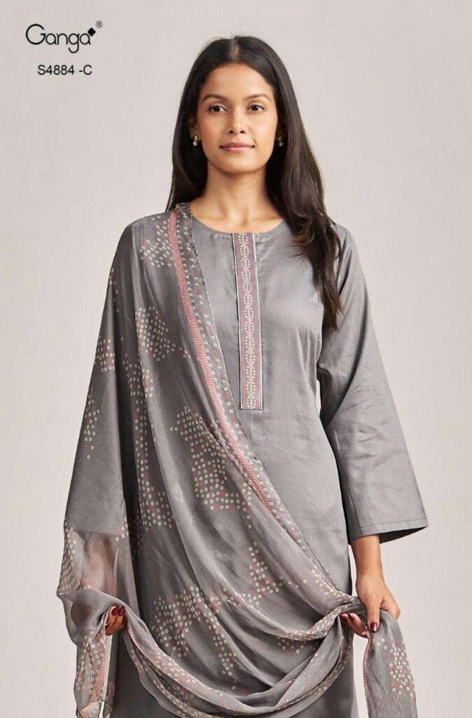 My Fashion Road Ganga Fashion Gaura Pure Cotton Salwar Suit | S4884 – C