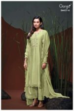 My Fashion Road Ganga Fashion Grivika Pure Bemberg Silk Designer Suit | S4457 – A