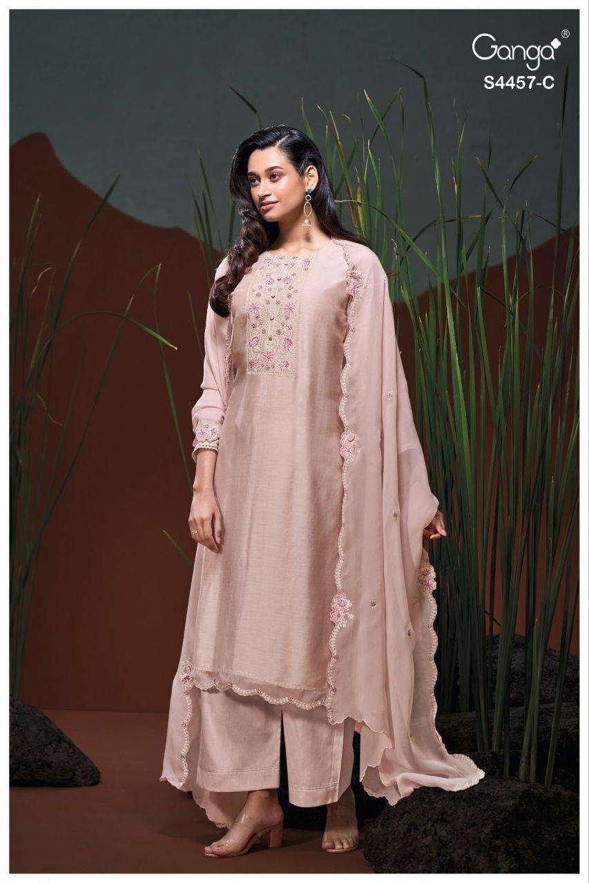 My Fashion Road Ganga Fashion Grivika Pure Bemberg Silk Designer Suit | S4457 – C My Fashion Road Ganga Fashion Grivika Pure Bemberg Silk Designer Suit | S4457 – C