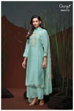 My Fashion Road Ganga Fashion Grivika Pure Bemberg Silk Designer Suit | S4457 – D