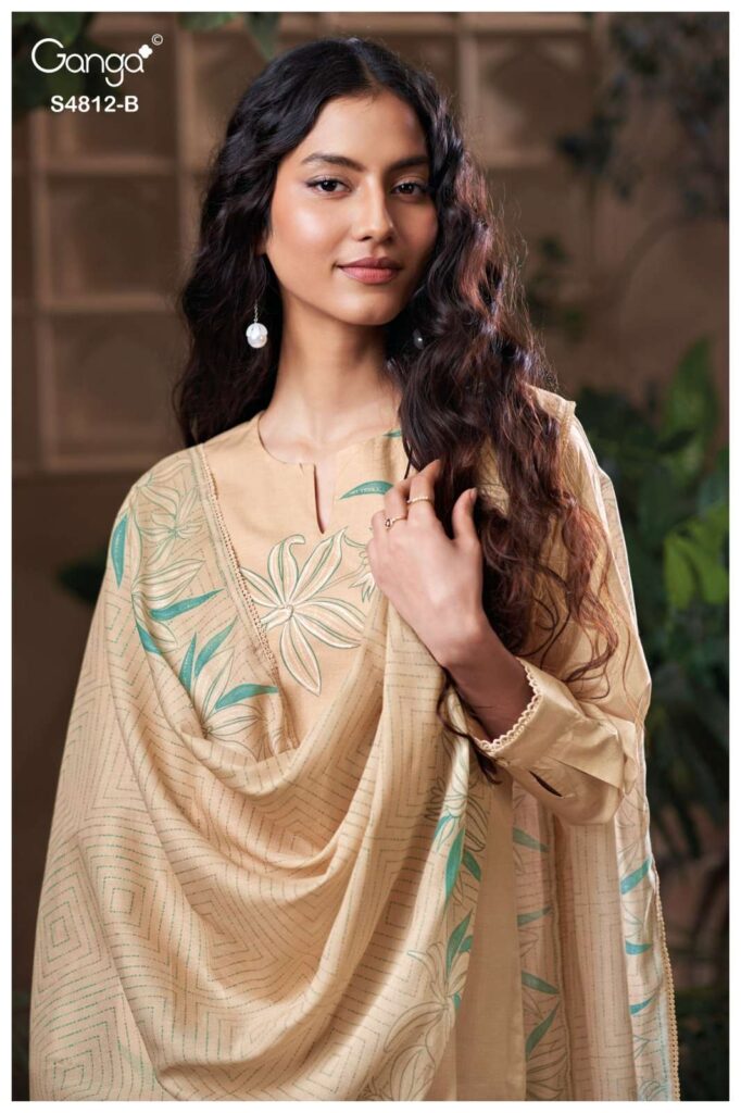 My Fashion Road Ganga Fashion Gunjika Premium Wear Cotton Dress | S4812 – B