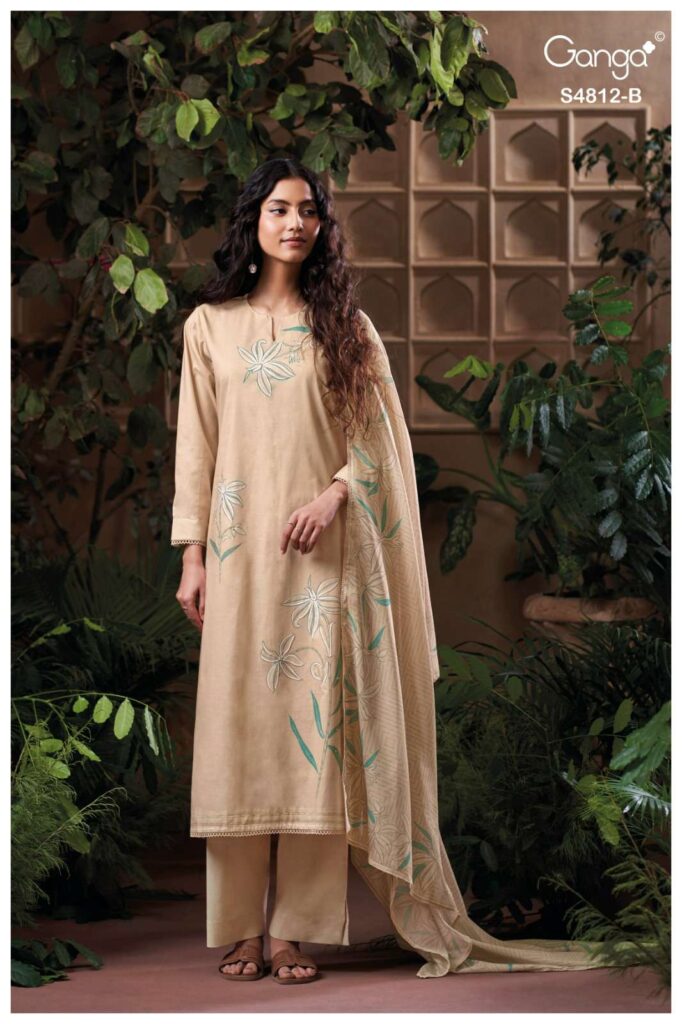 My Fashion Road Ganga Fashion Gunjika Premium Wear Cotton Dress | S4812 – B