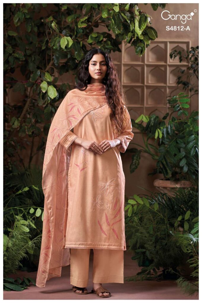 My Fashion Road Ganga Fashion Gunjika Premium Wear Cotton Dress | S4812 – A