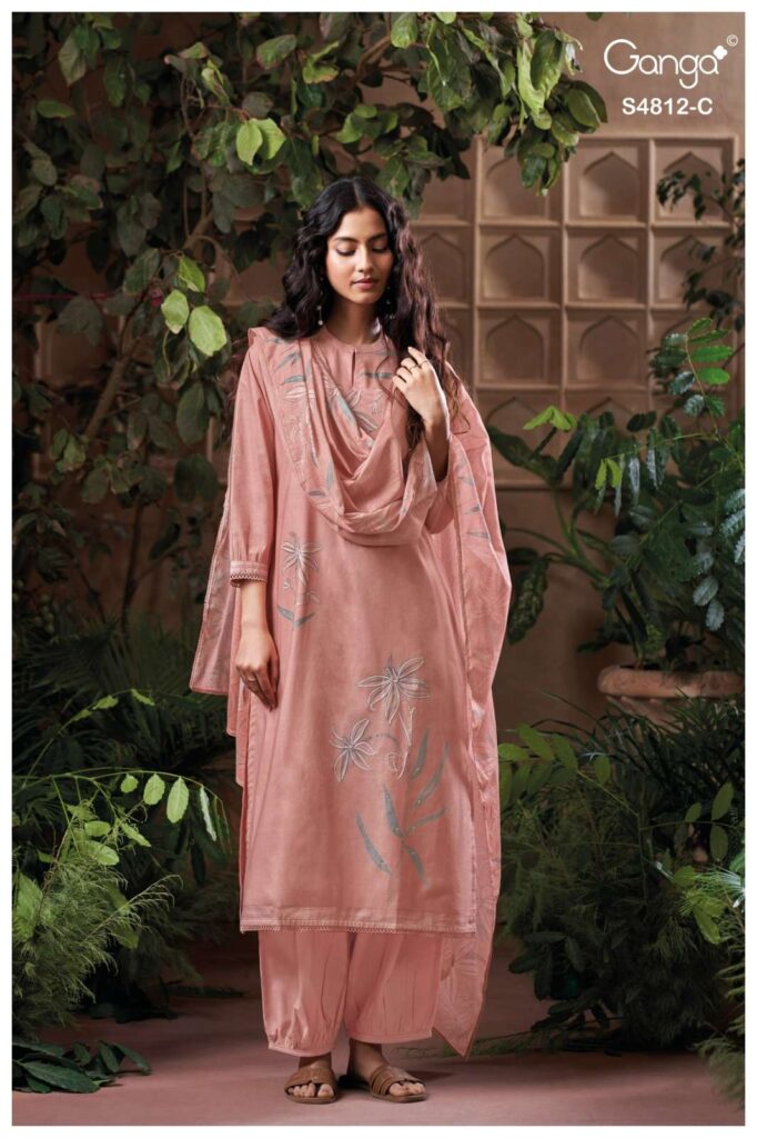 My Fashion Road Ganga Fashion Gunjika Premium Wear Cotton Dress | S4812 – C