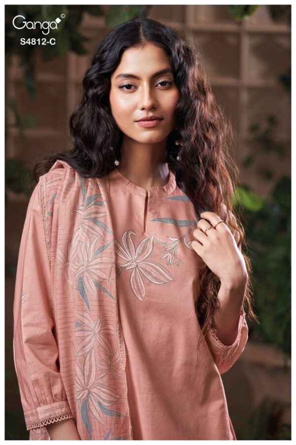 My Fashion Road Ganga Fashion Gunjika Premium Wear Cotton Dress | S4812 – A