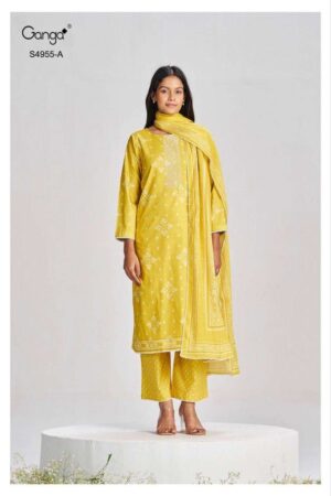 My Fashion Road Ganga Fashion Ibbani Exclusive Cotton Suit | S4955 – A