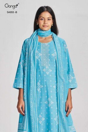 My Fashion Road Ganga Fashion Ibbani Exclusive Cotton Suit | S4955 – B
