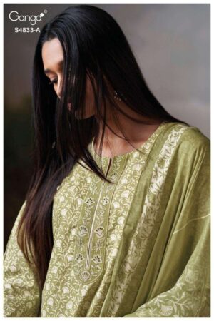 My Fashion Road Ganga Fashion Ilyndra Printed Premium Cotton Suit | S4833-A