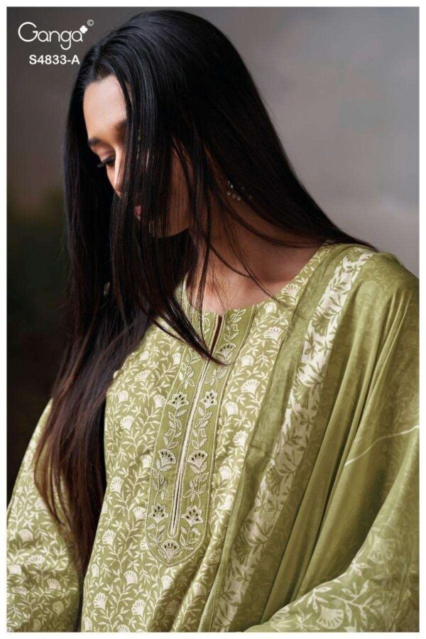 My Fashion Road Ganga Fashion Ilyndra Printed Premium Cotton Suit | S4833-A