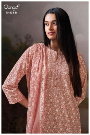 My Fashion Road Ganga Fashion Ilyndra Printed Premium Cotton Suit | S4833-D