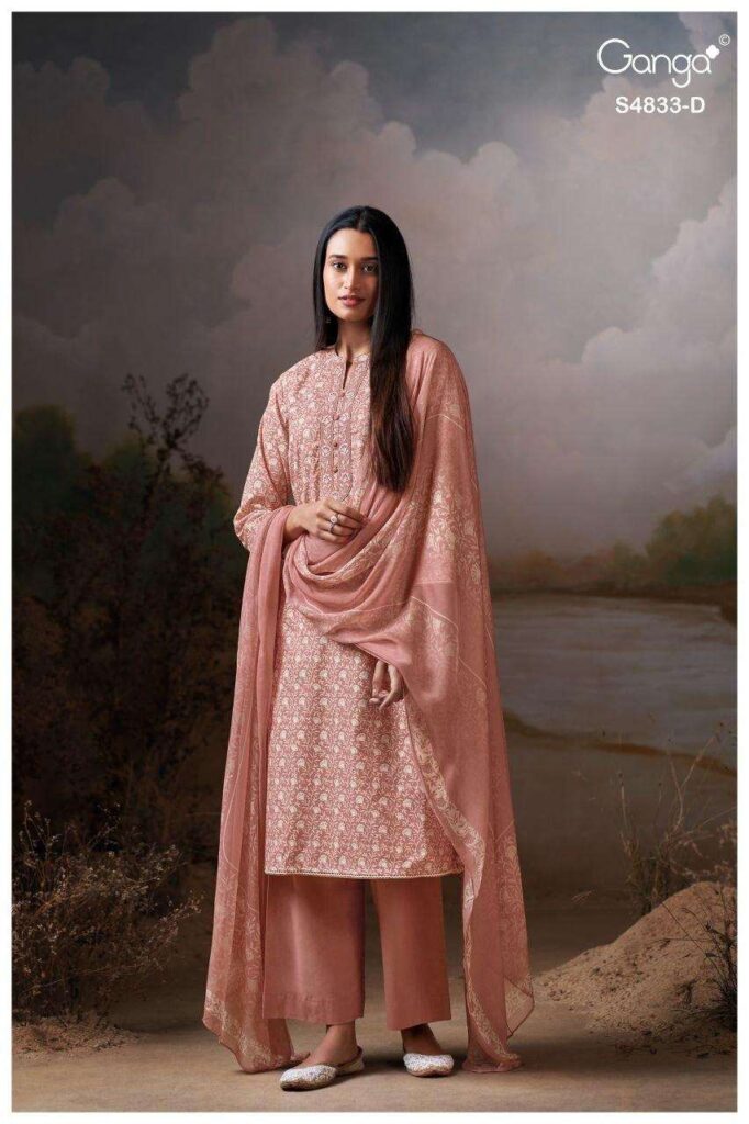 My Fashion Road Ganga Fashion Ilyndra Printed Premium Cotton Suit | S4833-D