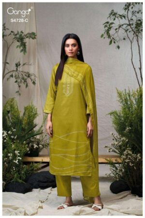 My Fashion Road Ganga Fashion Jareesha Exclusive Cotton Satin Suit | S4728 – C