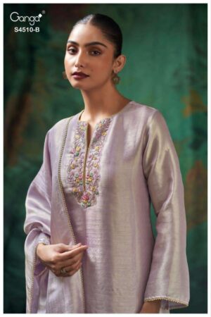 My Fashion Road Ganga Fashion Jeyra Pure Bemberg Silk Designer Suit | S4510 – B