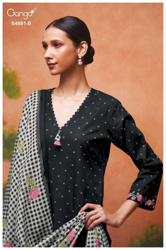 My Fashion Road Ganga Fashion Kivika Premium Wear Cotton Suit | S4881 – B