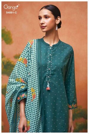 My Fashion Road Ganga Fashion Kivika Premium Wear Cotton Suit | S4881 – C