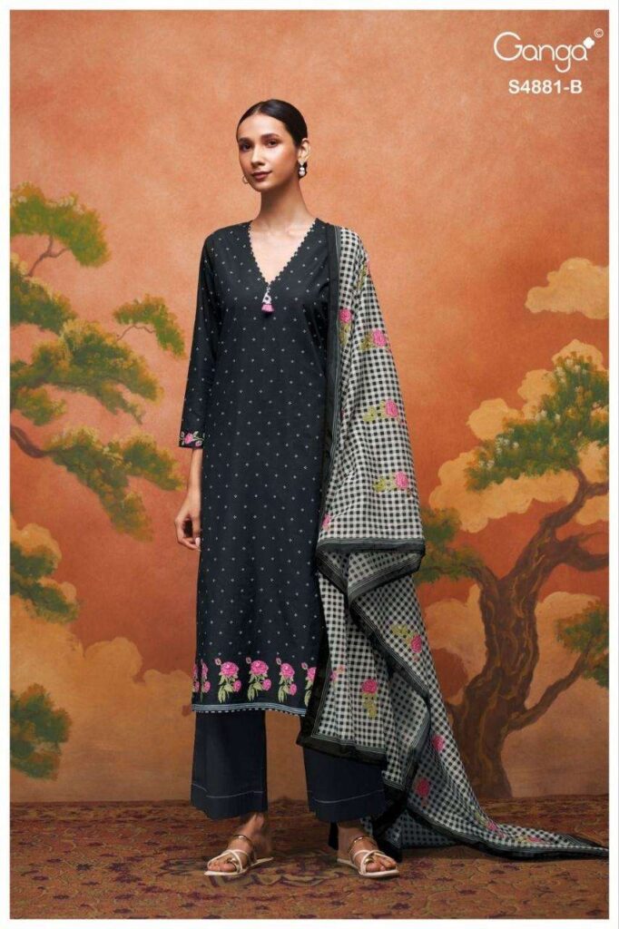 My Fashion Road Ganga Fashion Kivika Premium Wear Cotton Suit | S4881 – B