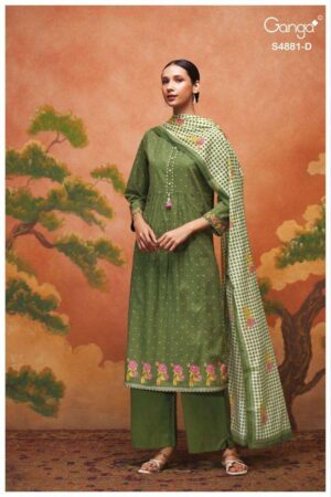 My Fashion Road Ganga Fashion Kivika Premium Wear Cotton Suit | S4881 – D