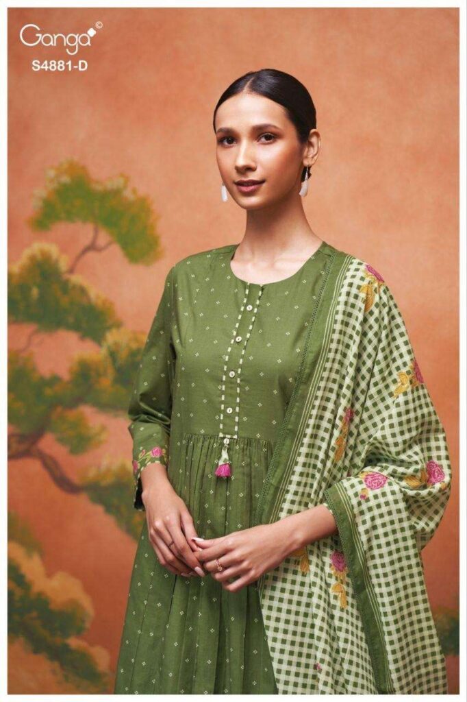 My Fashion Road Ganga Fashion Kivika Premium Wear Cotton Suit | S4881 – D
