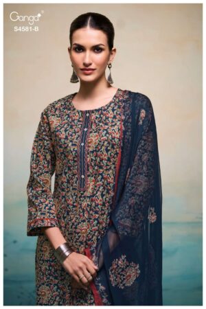 My Fashion Road Ganga Fashion Ruby Premium Wear Cotton Dress | S4581 – B