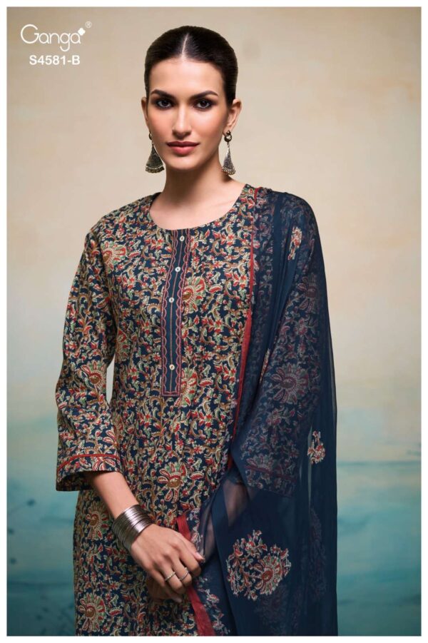 My Fashion Road Ganga Fashion Ruby Premium Wear Cotton Dress | S4581 – B