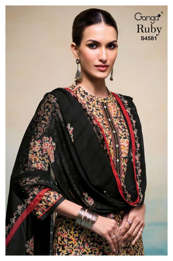 My Fashion Road Ganga Fashion Ruby Premium Wear Cotton Dress | S4581 – D