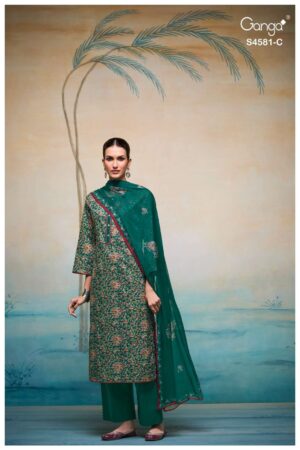 My Fashion Road Ganga Fashion Ruby Premium Wear Cotton Dress | S4581 – C My Fashion Road Ganga Fashion Ruby Premium Wear Cotton Dress | S4581 – C