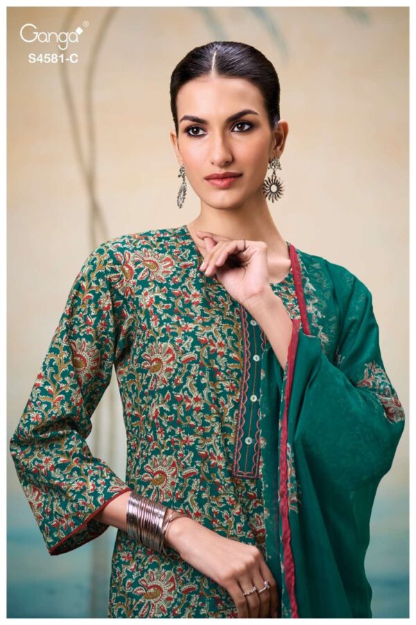 My Fashion Road Ganga Fashion Ruby Premium Wear Cotton Dress | S4581 – C