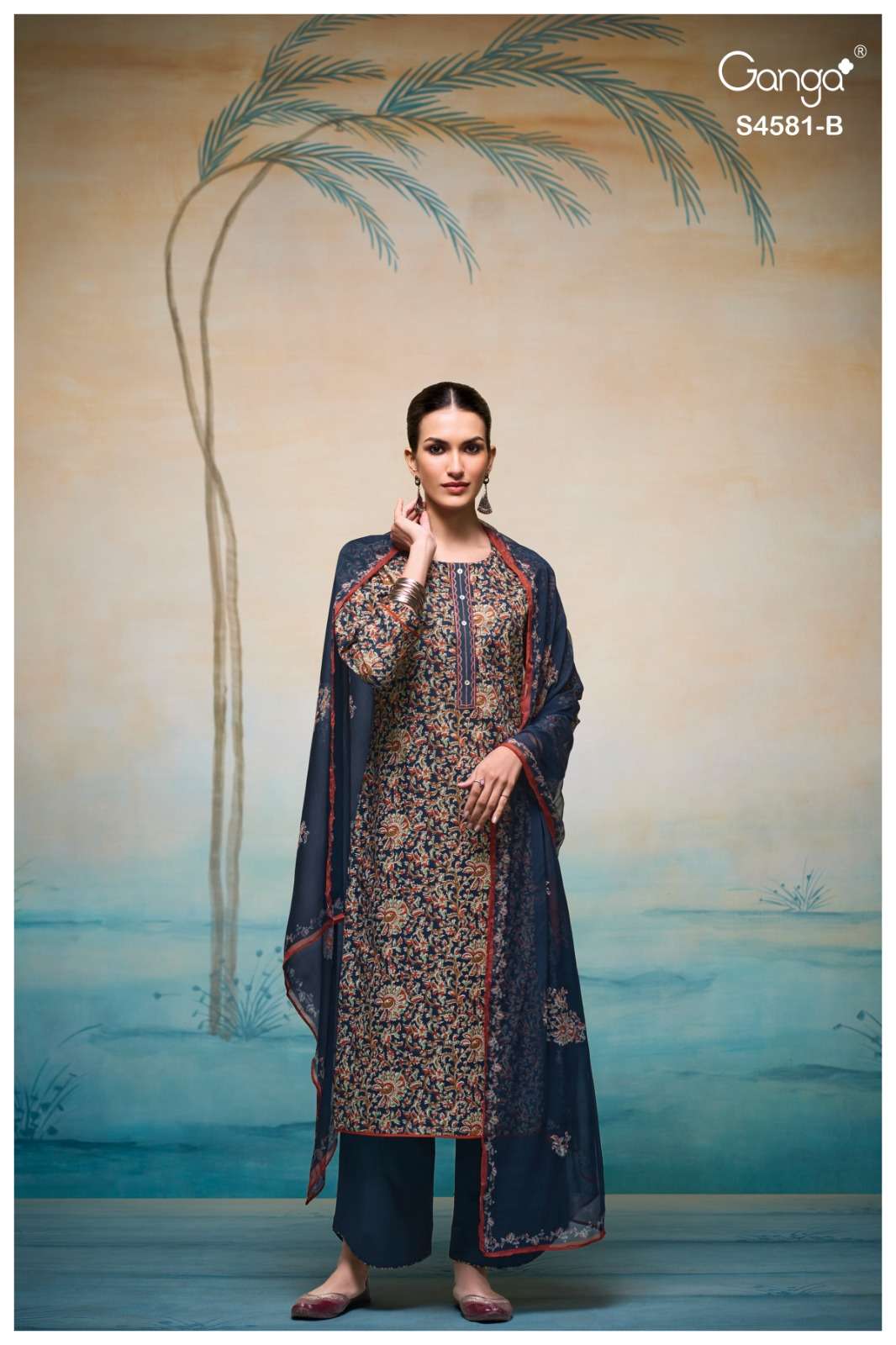 My Fashion Road Ganga Fashion Ruby Premium Wear Cotton Dress | S4581 – B My Fashion Road Ganga Fashion Ruby Premium Wear Cotton Dress | S4581 – B