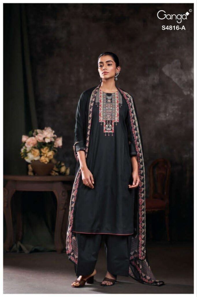 My Fashion Road Ganga Fashion Sylvia Premium Designs Cotton Dress | S4816 – A