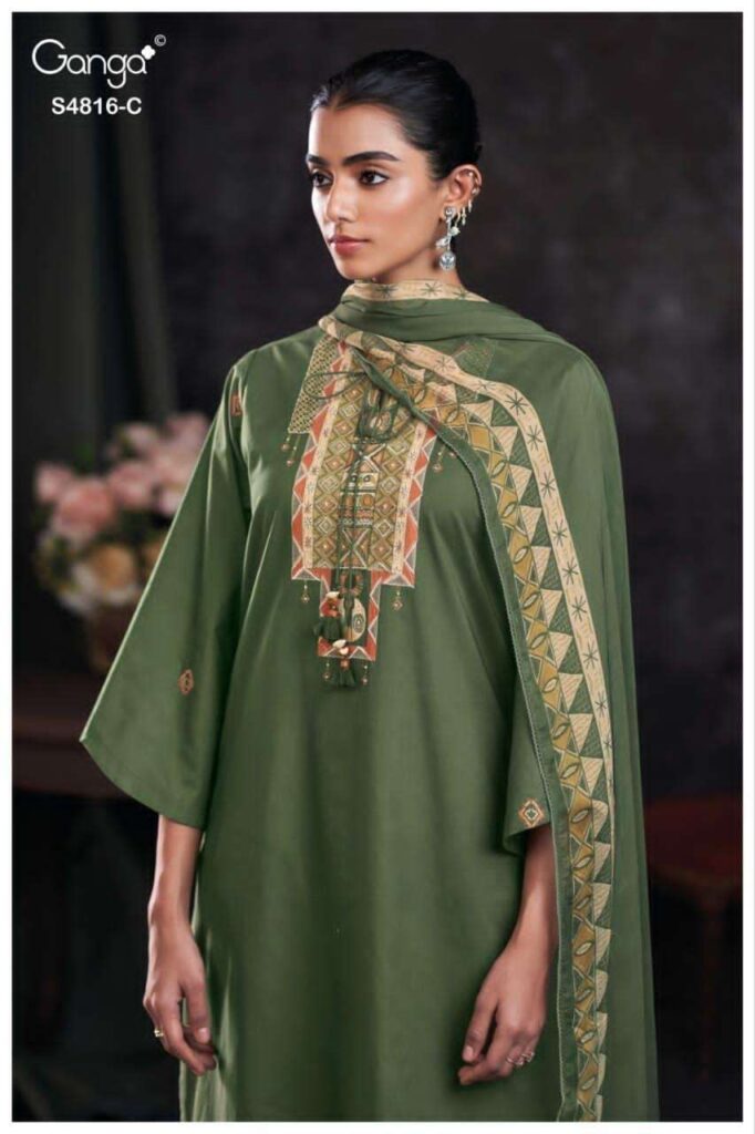 My Fashion Road Ganga Fashion Sylvia Premium Designs Cotton Dress | S4816 – C