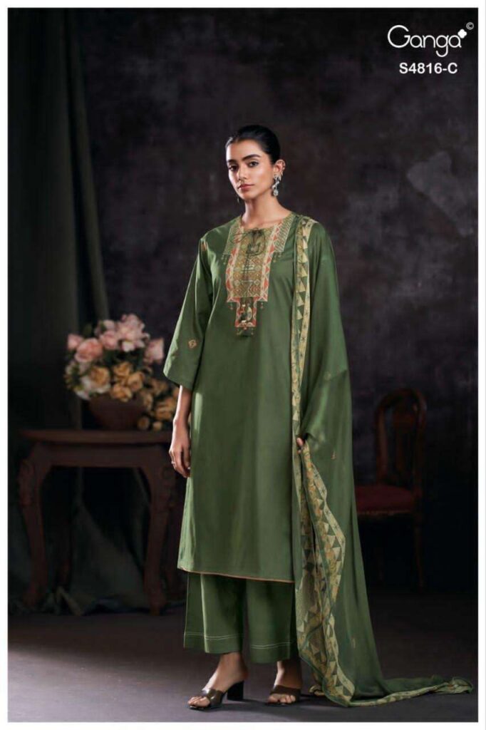 My Fashion Road Ganga Fashion Sylvia Premium Designs Cotton Dress | S4816 – C