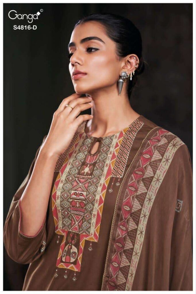 My Fashion Road Ganga Fashion Sylvia Premium Designs Cotton Dress | S4816 – D