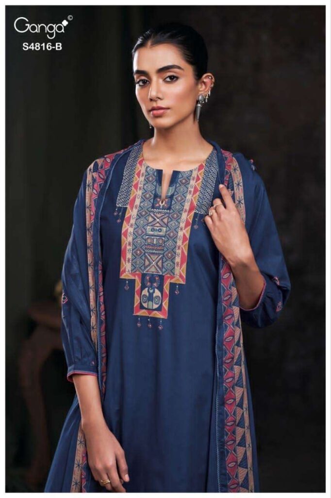 My Fashion Road Ganga Fashion Sylvia Premium Designs Cotton Dress | S4816 – B