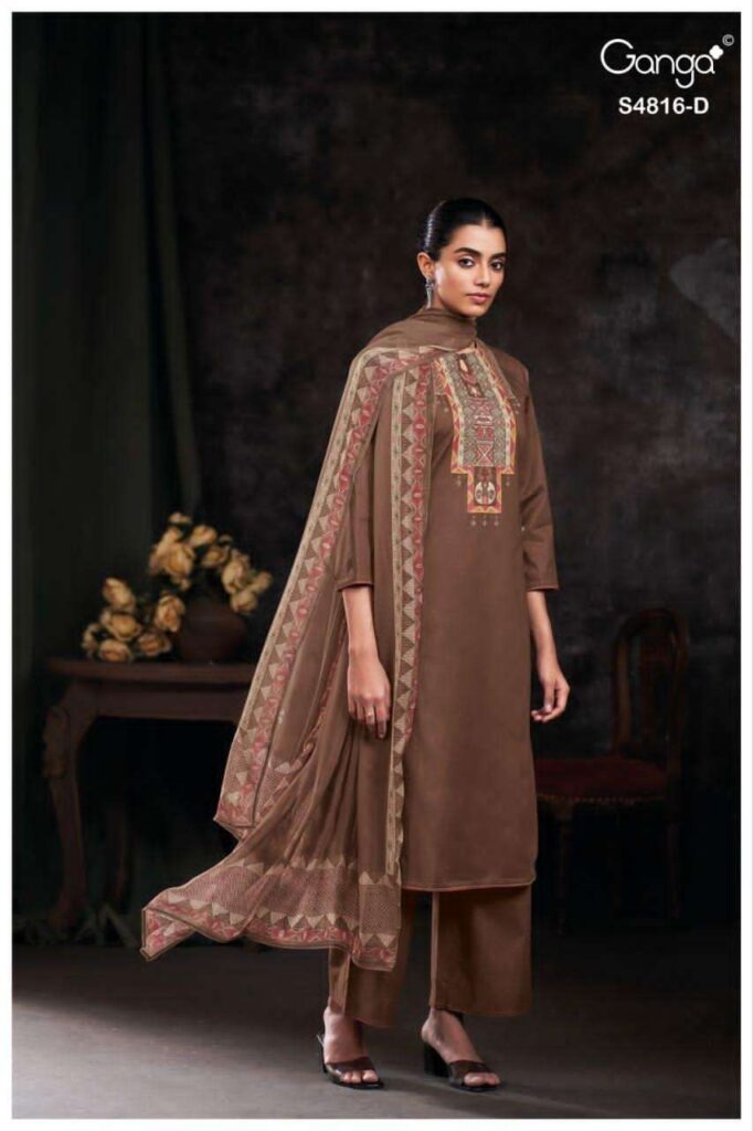 My Fashion Road Ganga Fashion Sylvia Premium Designs Cotton Dress | S4816 – D