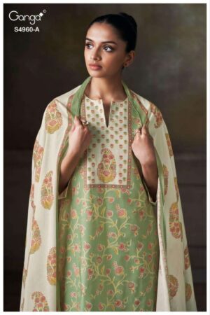 My Fashion Road Ganga Tersia Cotton Mul Dupatta Ethnic Suit | S4960 – A