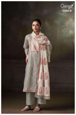 My Fashion Road Ganga Tersia Cotton Mul Dupatta Ethnic Suit | S4960 – B My Fashion Road Ganga Tersia Cotton Mul Dupatta Ethnic Suit | S4960 – B
