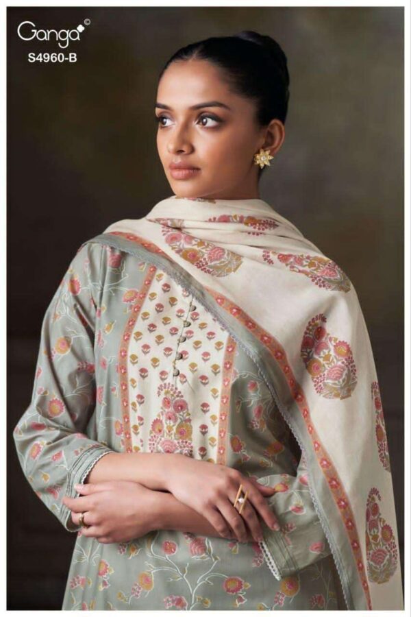 My Fashion Road Ganga Tersia Cotton Mul Dupatta Ethnic Suit | S4960 – B
