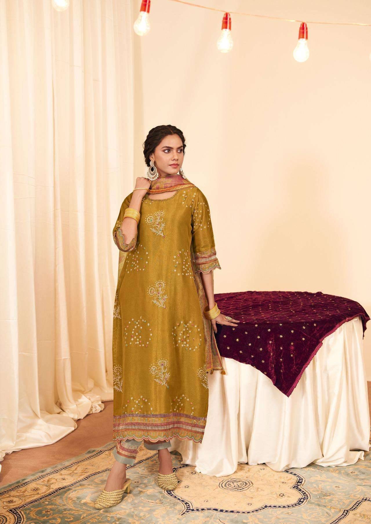 My Fashion Road Jay Vijay Mehfil Pure Tissue Fabric Designer Suit | 10296 My Fashion Road Jay Vijay Mehfil Pure Tissue Fabric Designer Suit | 10296