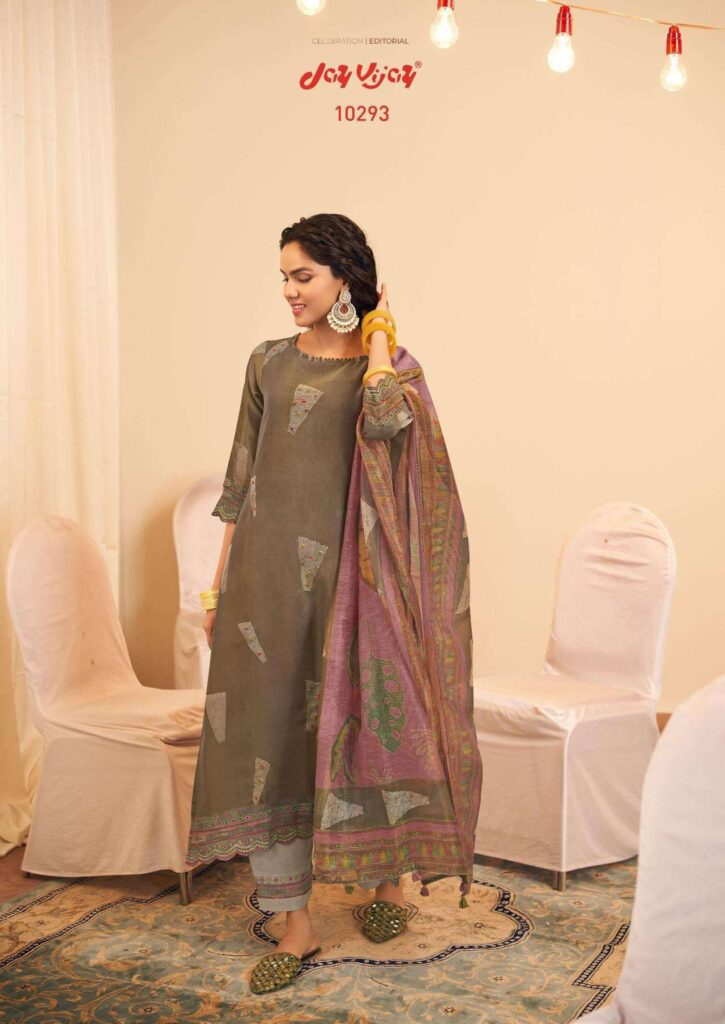 My Fashion Road Jay Vijay Mehfil Pure Tissue Fabric Designer Suit | 10293