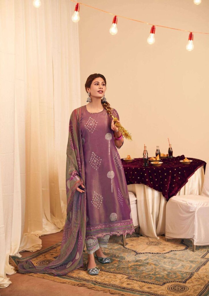 My Fashion Road Jay Vijay Mehfil Pure Tissue Fabric Designer Suit | 10295
